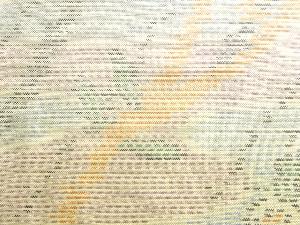 アンティーク　霞によろけ縞模様織り出し本場大島紬着物